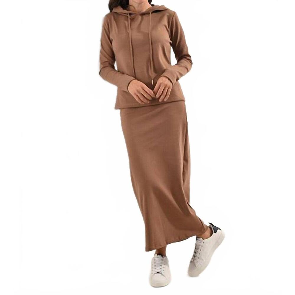 NEW ROSLYN copia de hoodie set in caramel